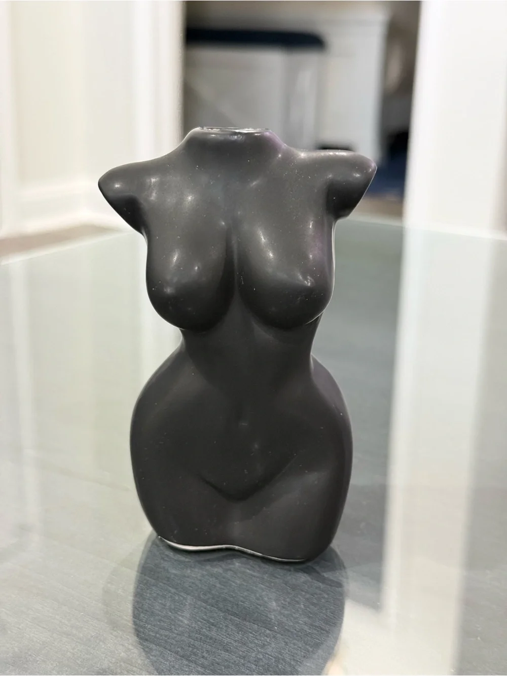 Minimalist Black Female Torso Accent Sculpture